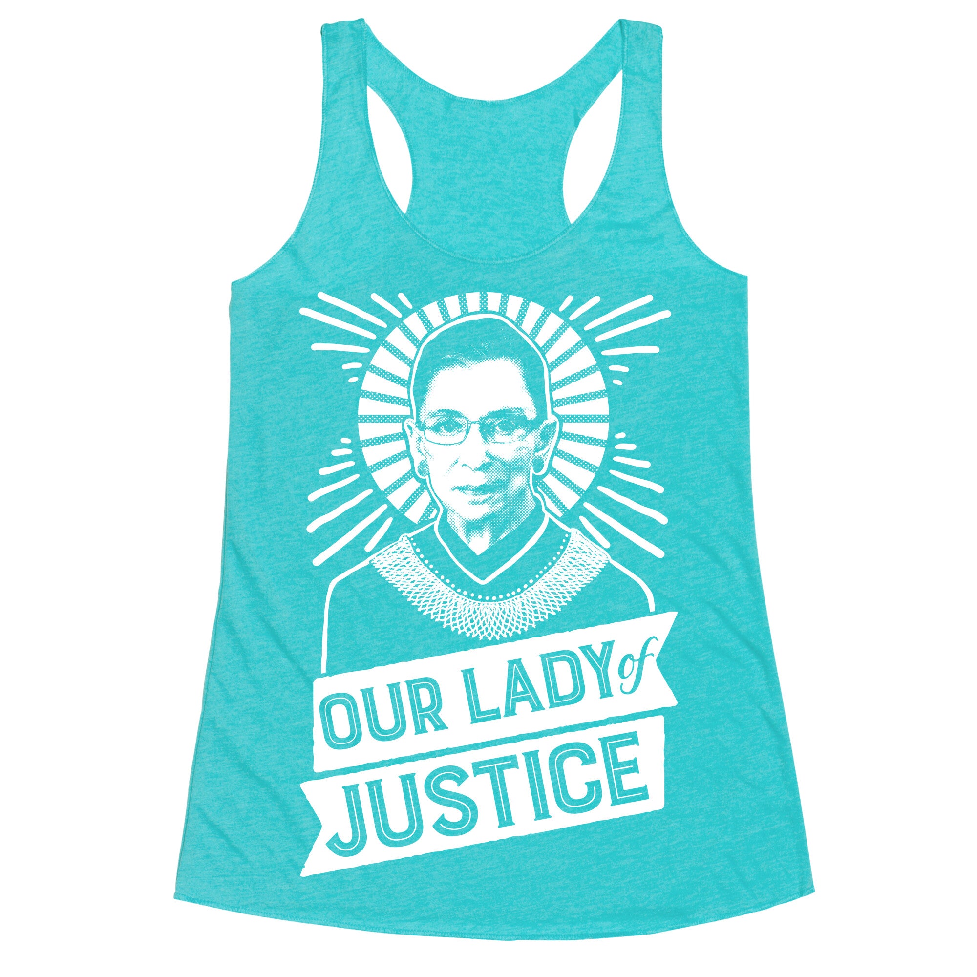 RBG: Our Lady Of Justice Racerback Tank