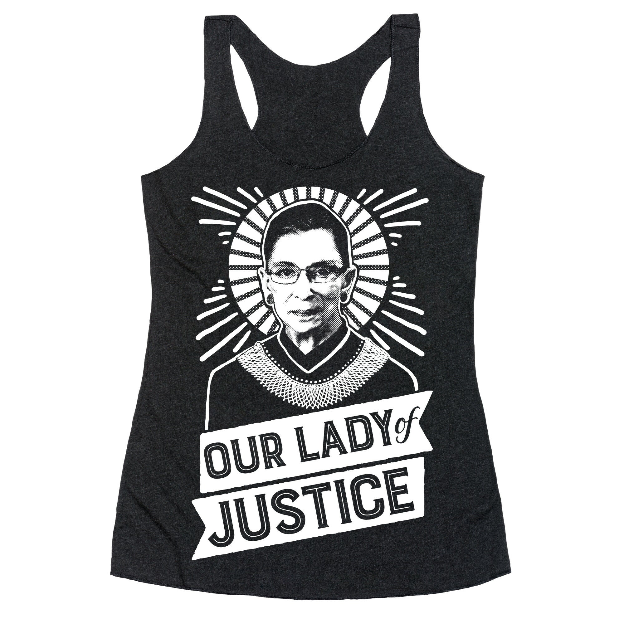 RBG: Our Lady Of Justice Racerback Tank