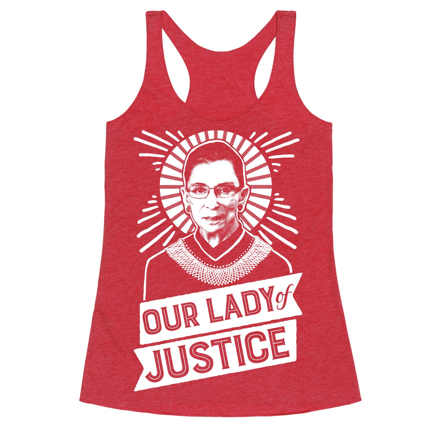 RBG: Our Lady Of Justice Racerback Tank