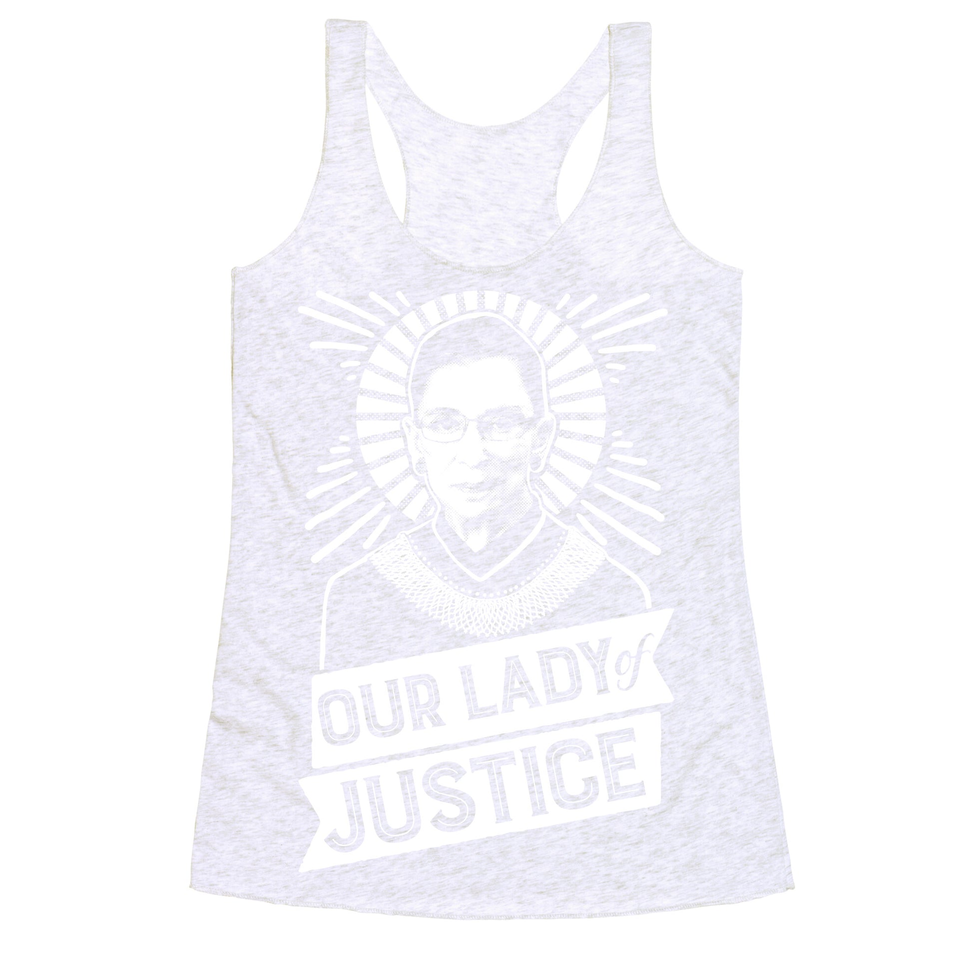 RBG: Our Lady Of Justice Racerback Tank