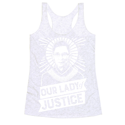 RBG: Our Lady Of Justice Racerback Tank