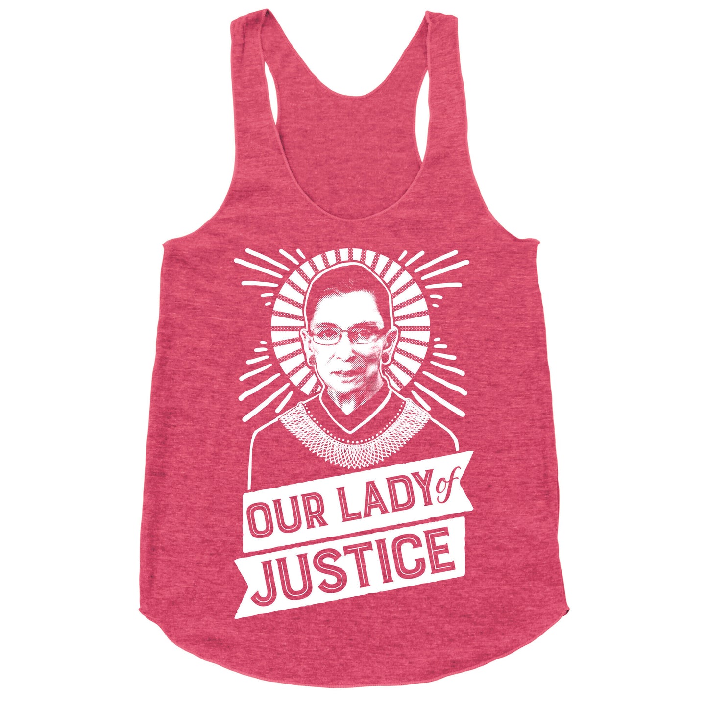 RBG: Our Lady Of Justice Racerback Tank