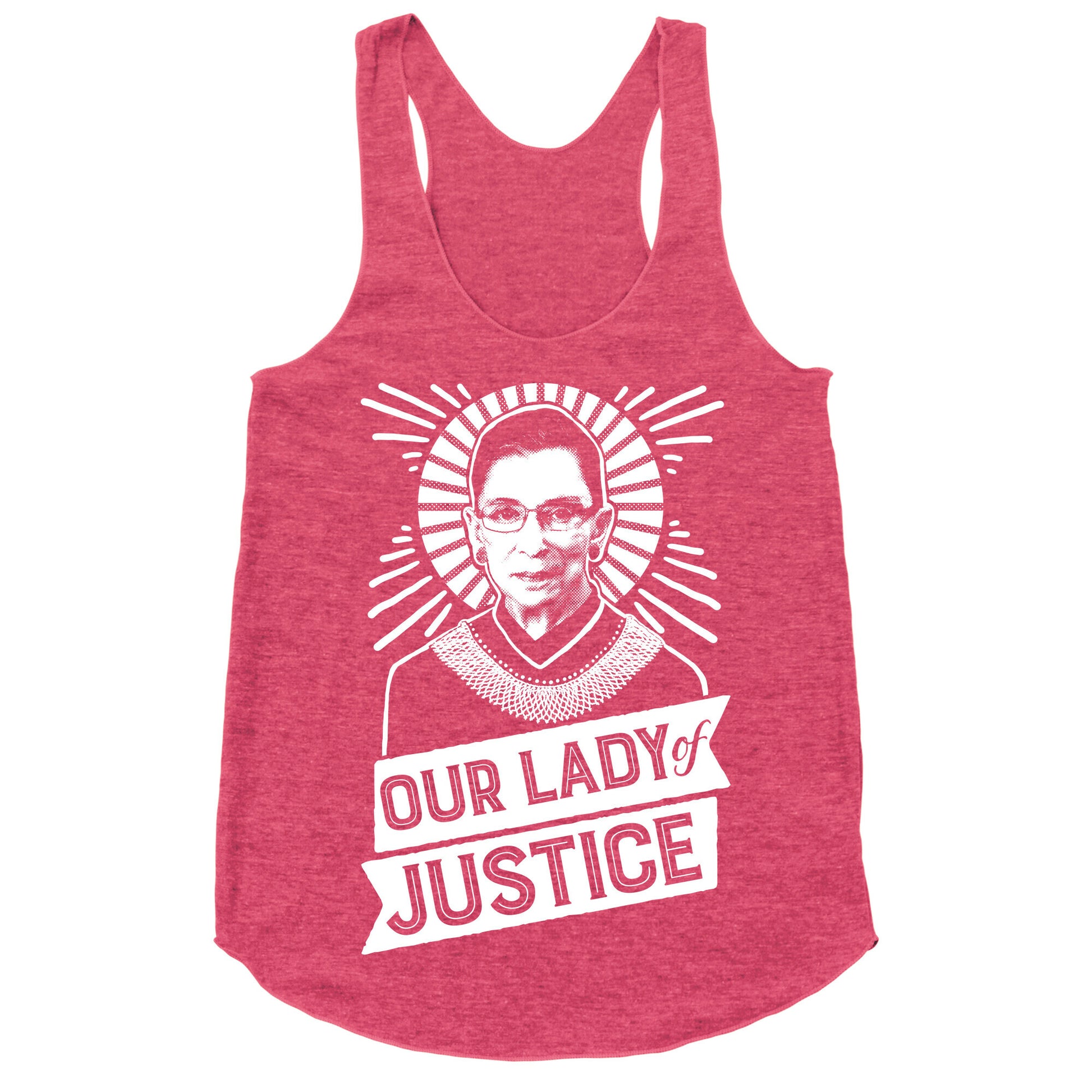 RBG: Our Lady Of Justice Racerback Tank
