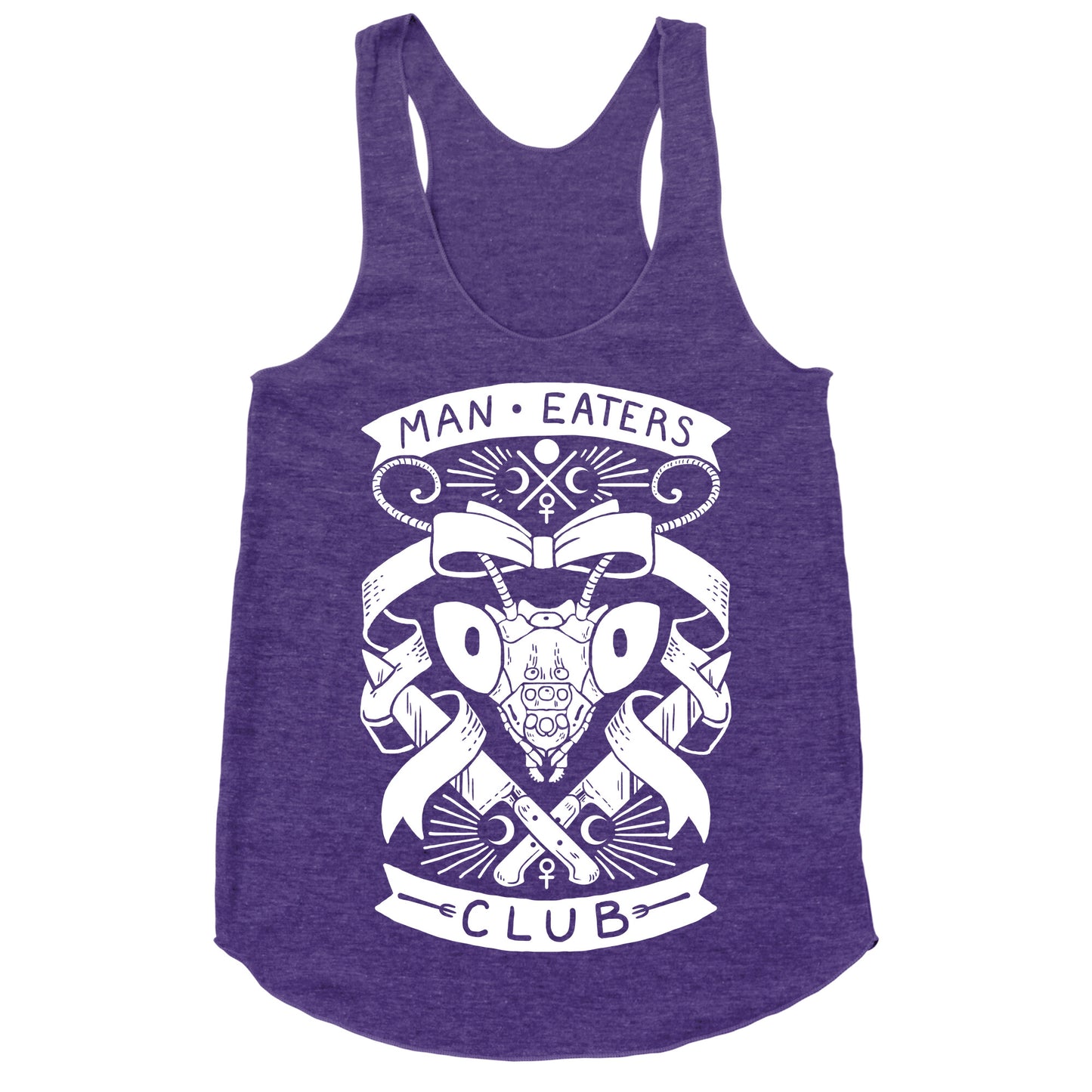 Praying Mantis Man-Eater's Club Racerback Tank