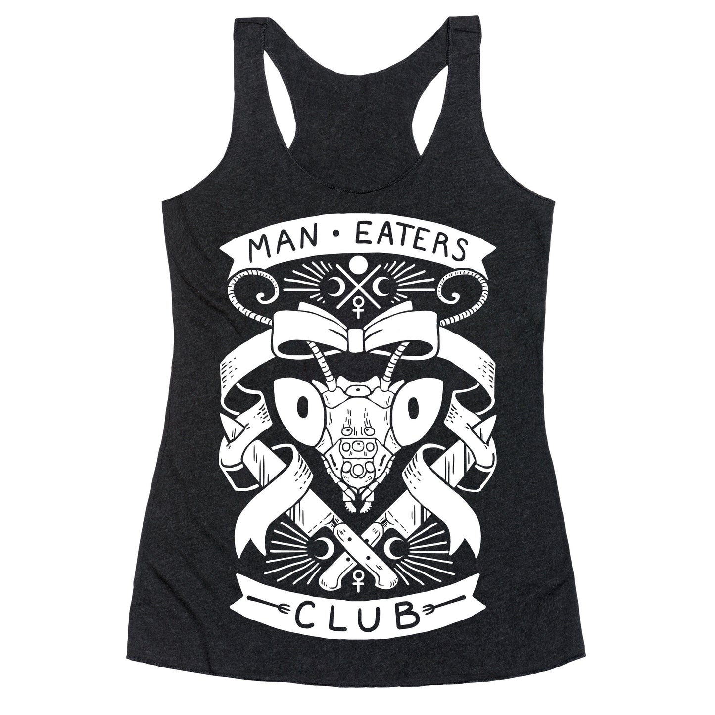 Praying Mantis Man-Eater's Club Racerback Tank