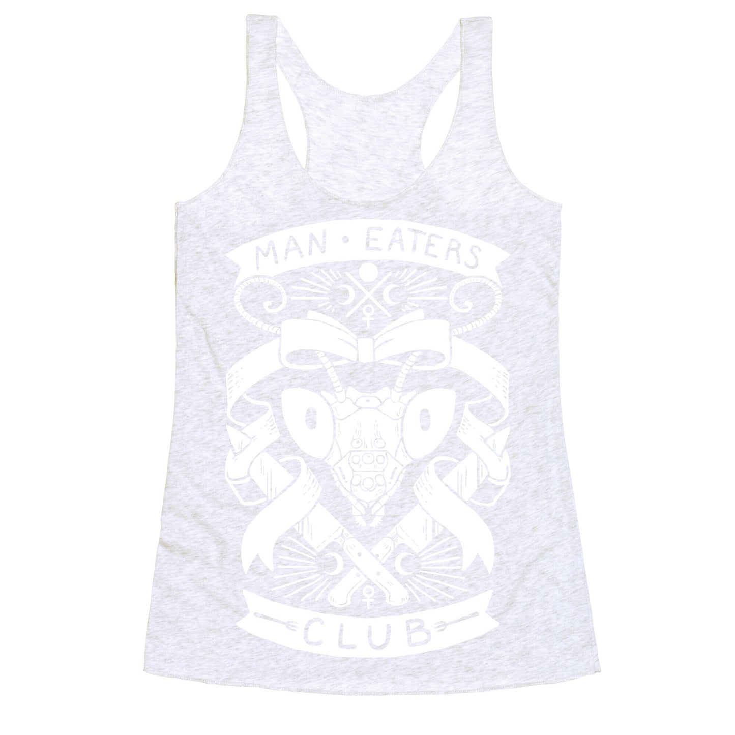 Praying Mantis Man-Eater's Club Racerback Tank