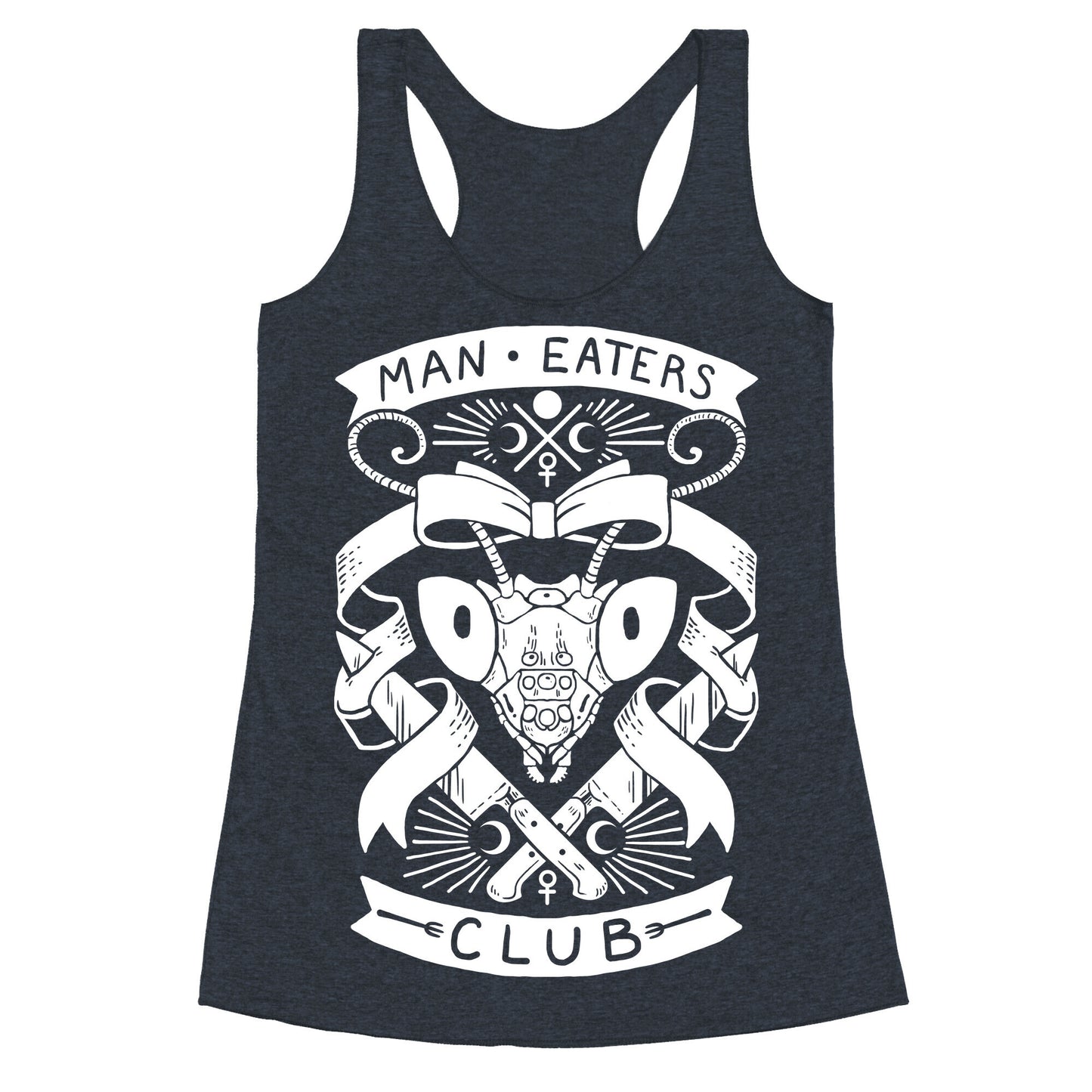 Praying Mantis Man-Eater's Club Racerback Tank