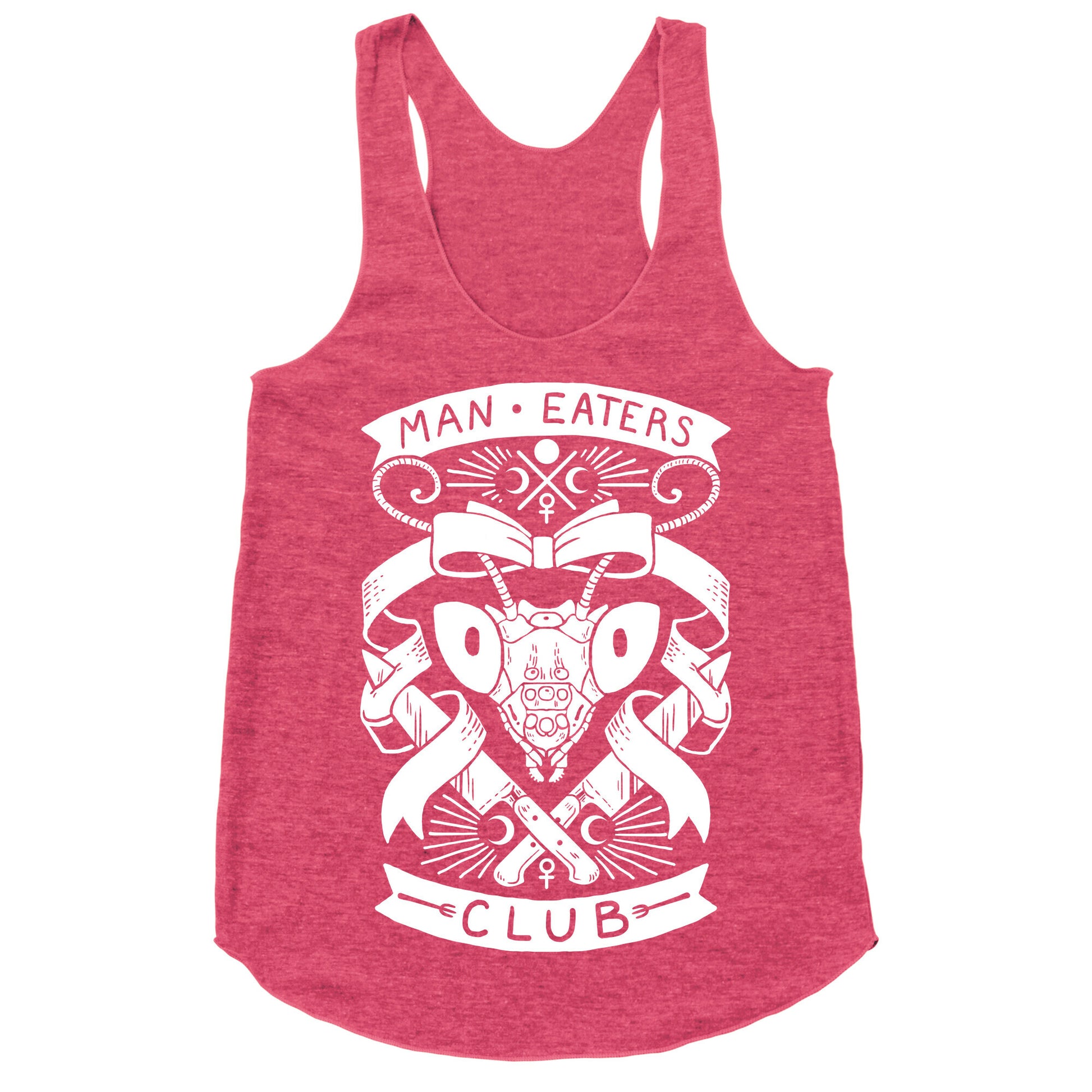 Praying Mantis Man-Eater's Club Racerback Tank