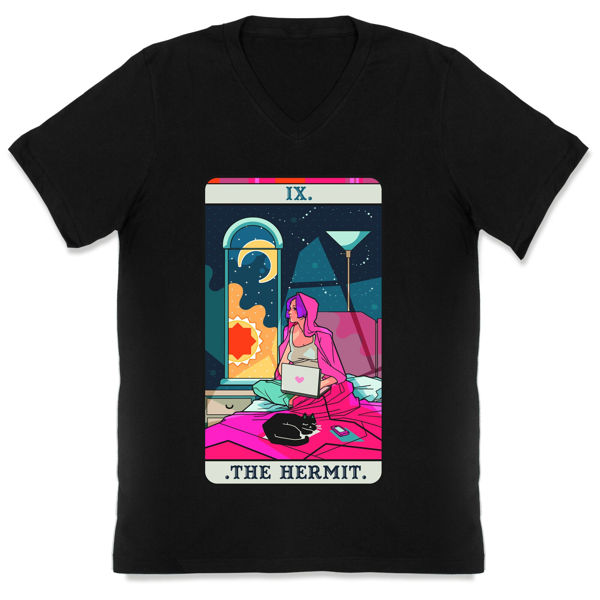 Hermit Tarot Card V-Neck