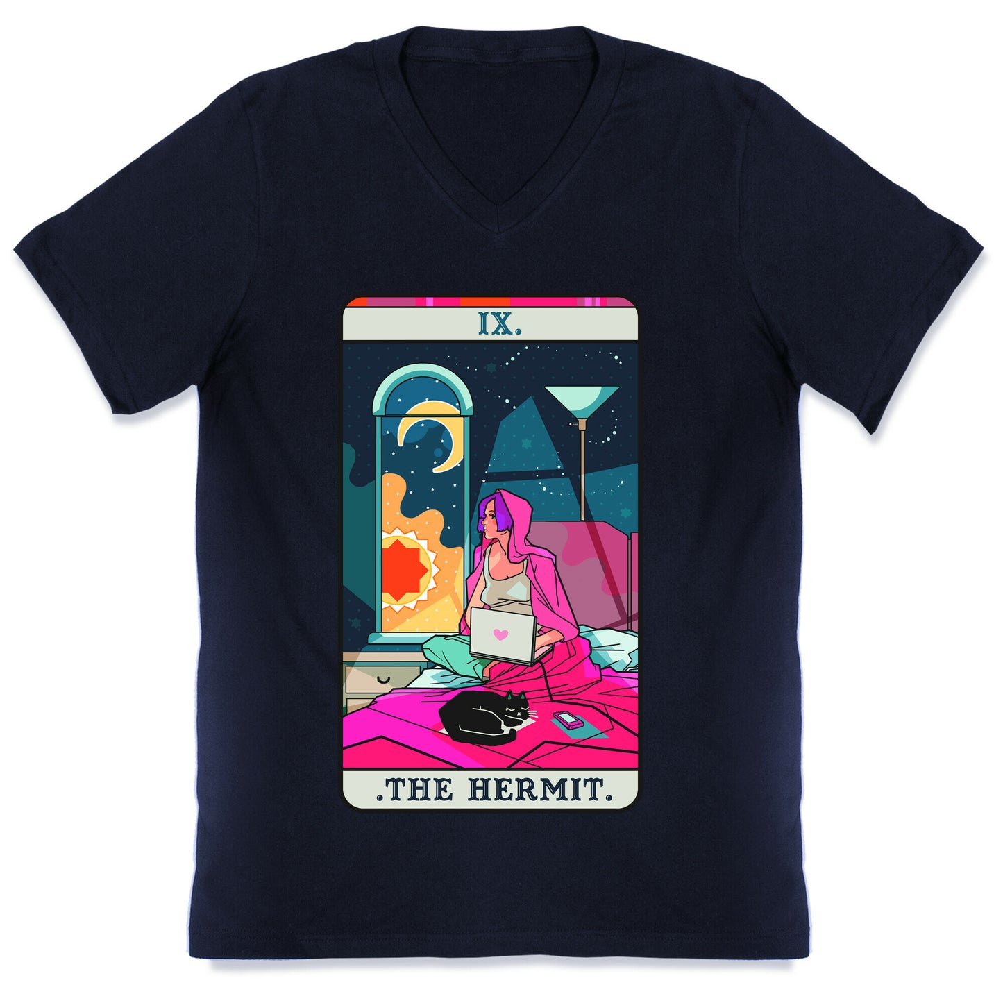 Hermit Tarot Card V-Neck