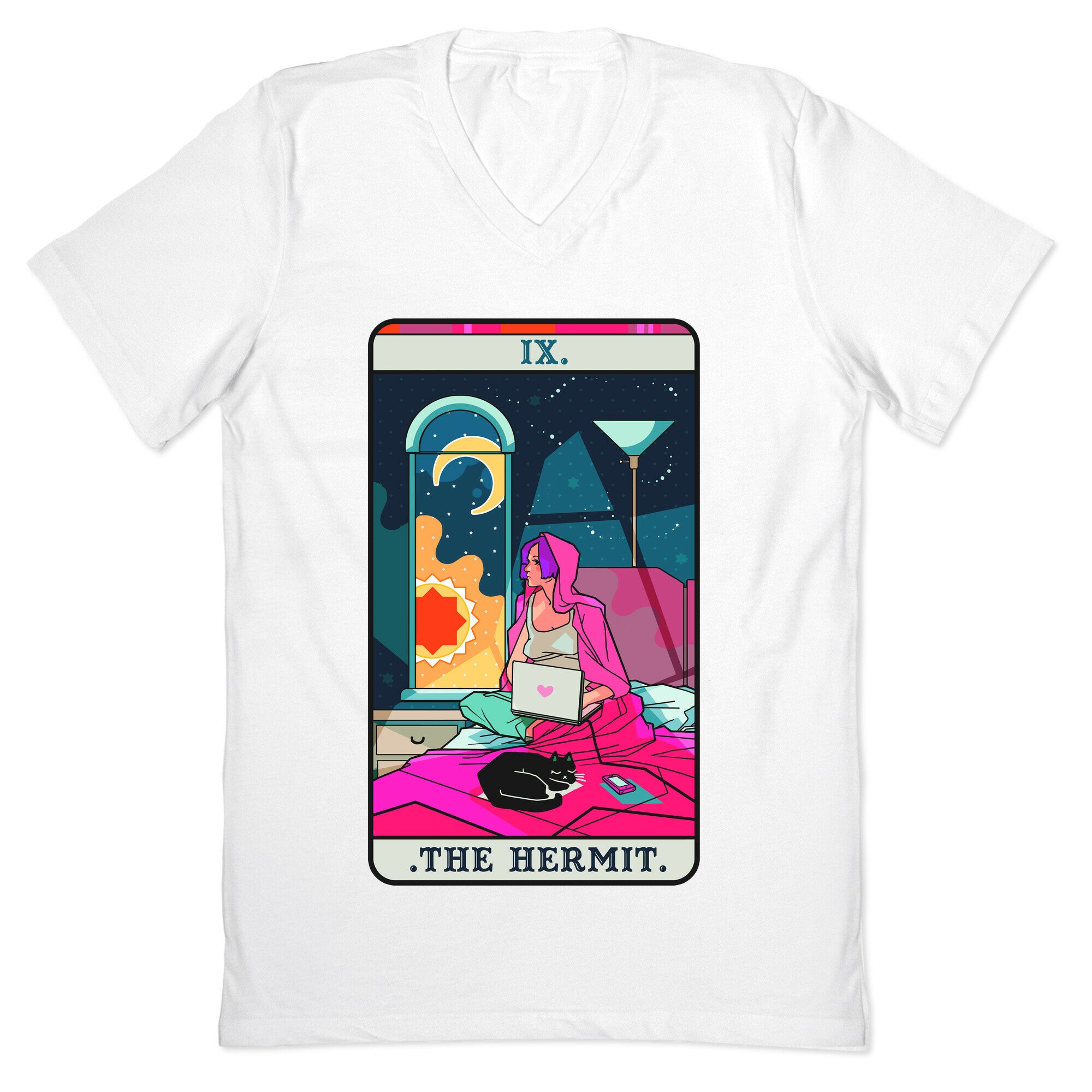 Hermit Tarot Card V-Neck