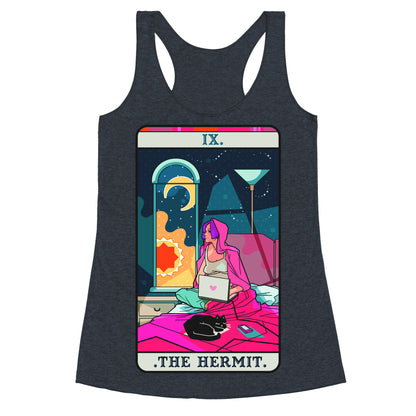 Hermit Tarot Card Racerback Tank