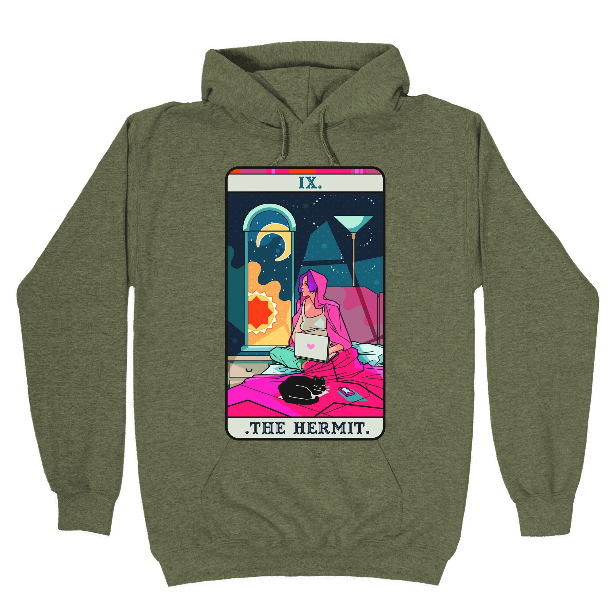 Hermit Tarot Card Hoodie