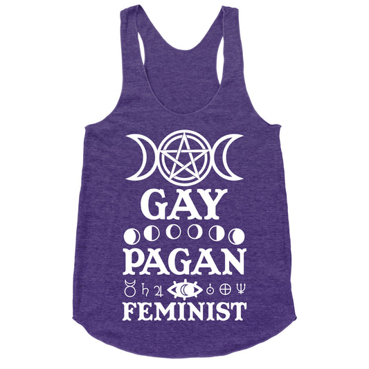 Gay Pagan Feminist Racerback Tank