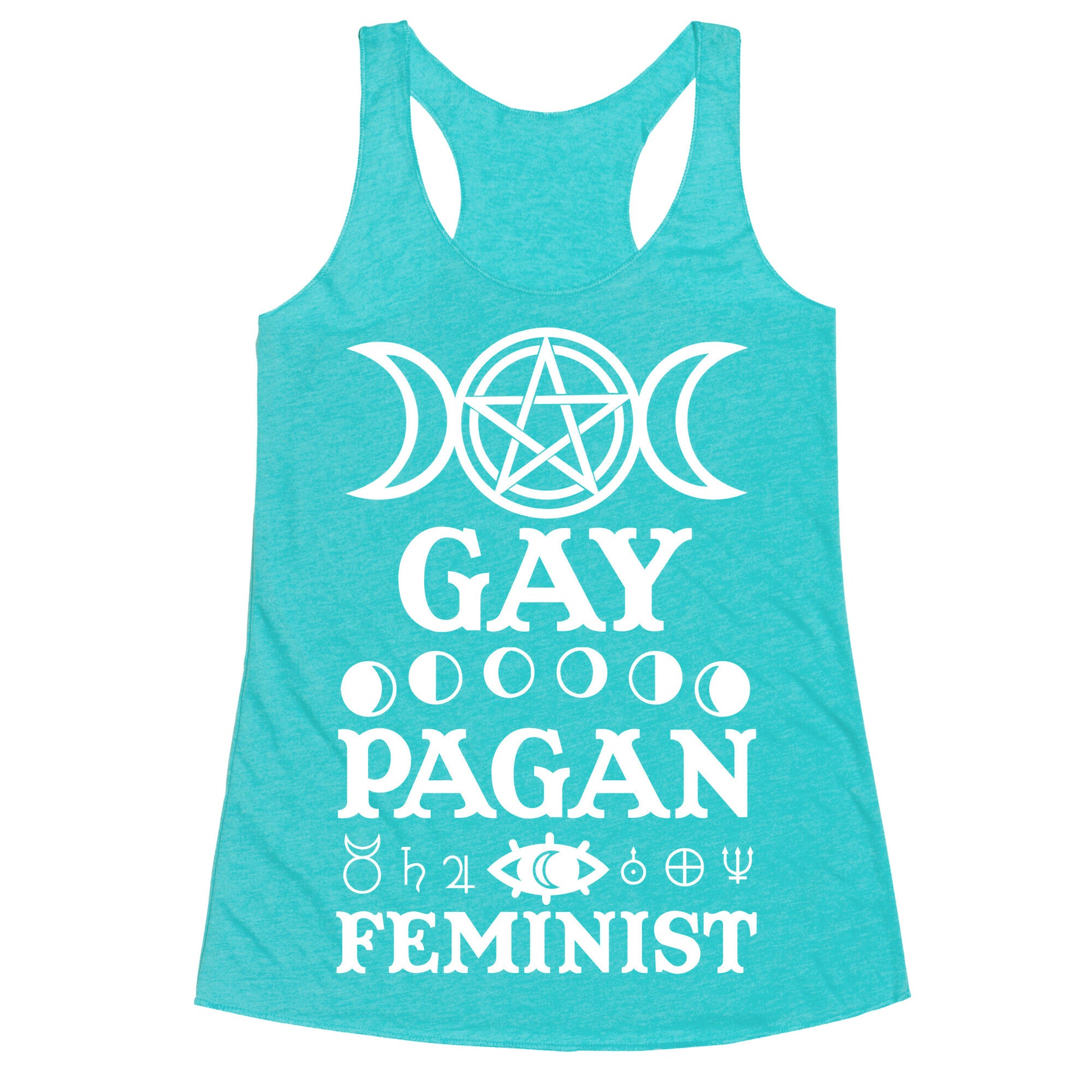 Gay Pagan Feminist Racerback Tank