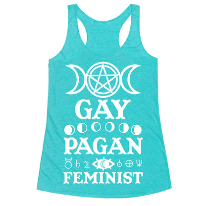 Gay Pagan Feminist Racerback Tank