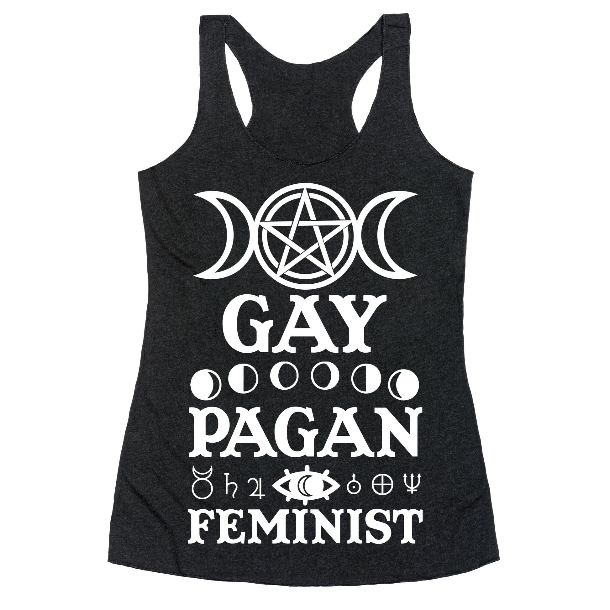 Gay Pagan Feminist Racerback Tank