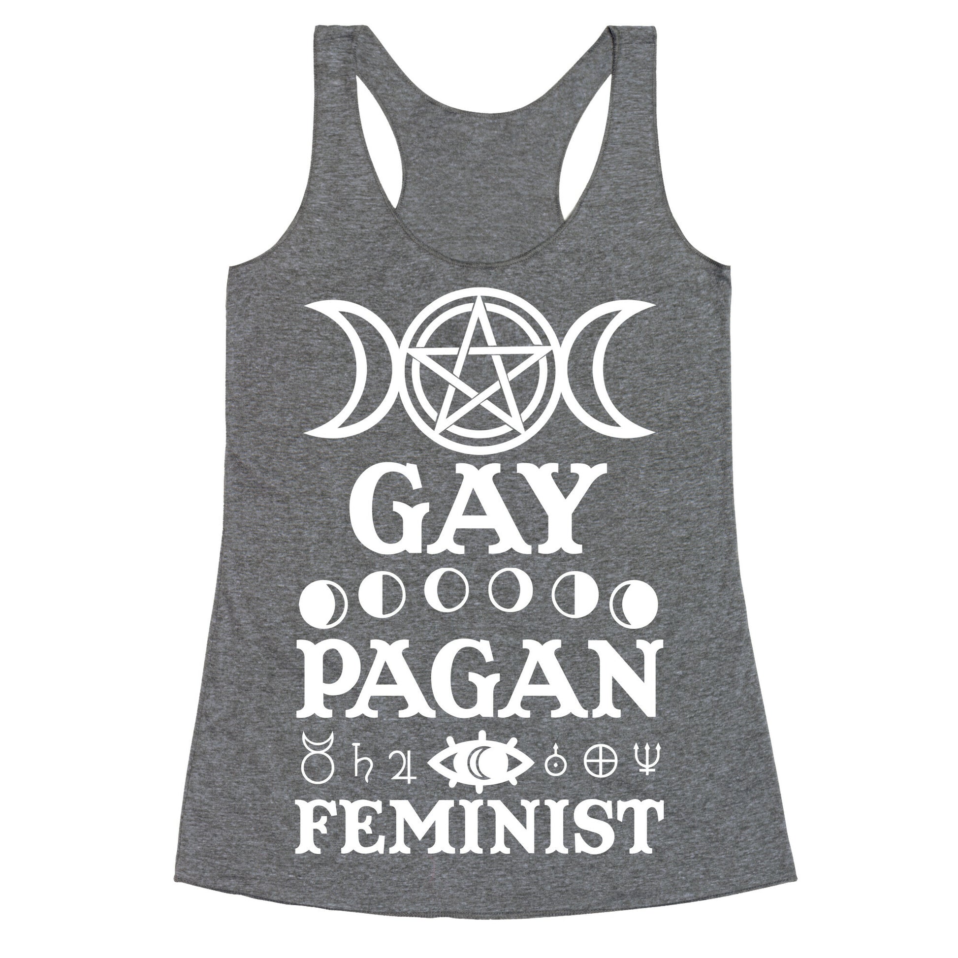 Gay Pagan Feminist Racerback Tank
