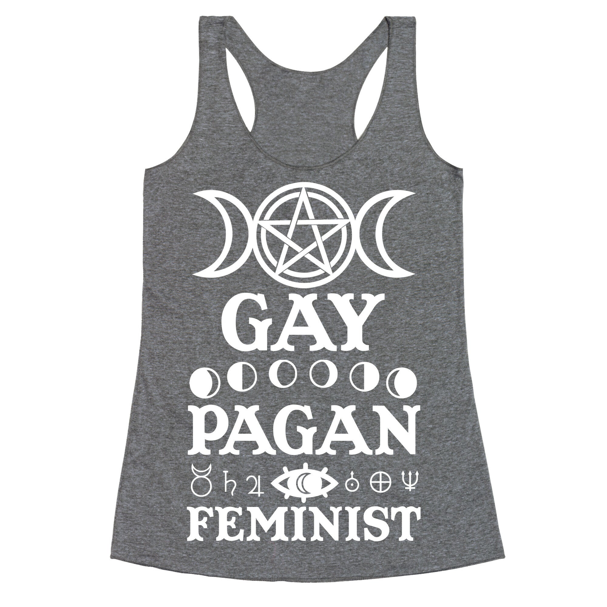 Gay Pagan Feminist Racerback Tank