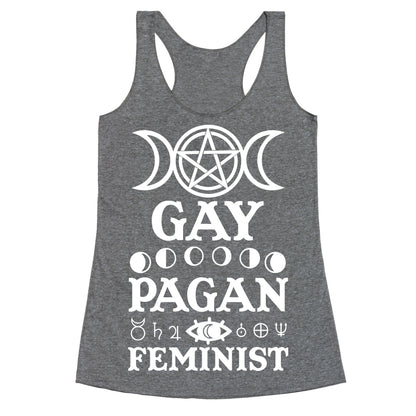 Gay Pagan Feminist Racerback Tank