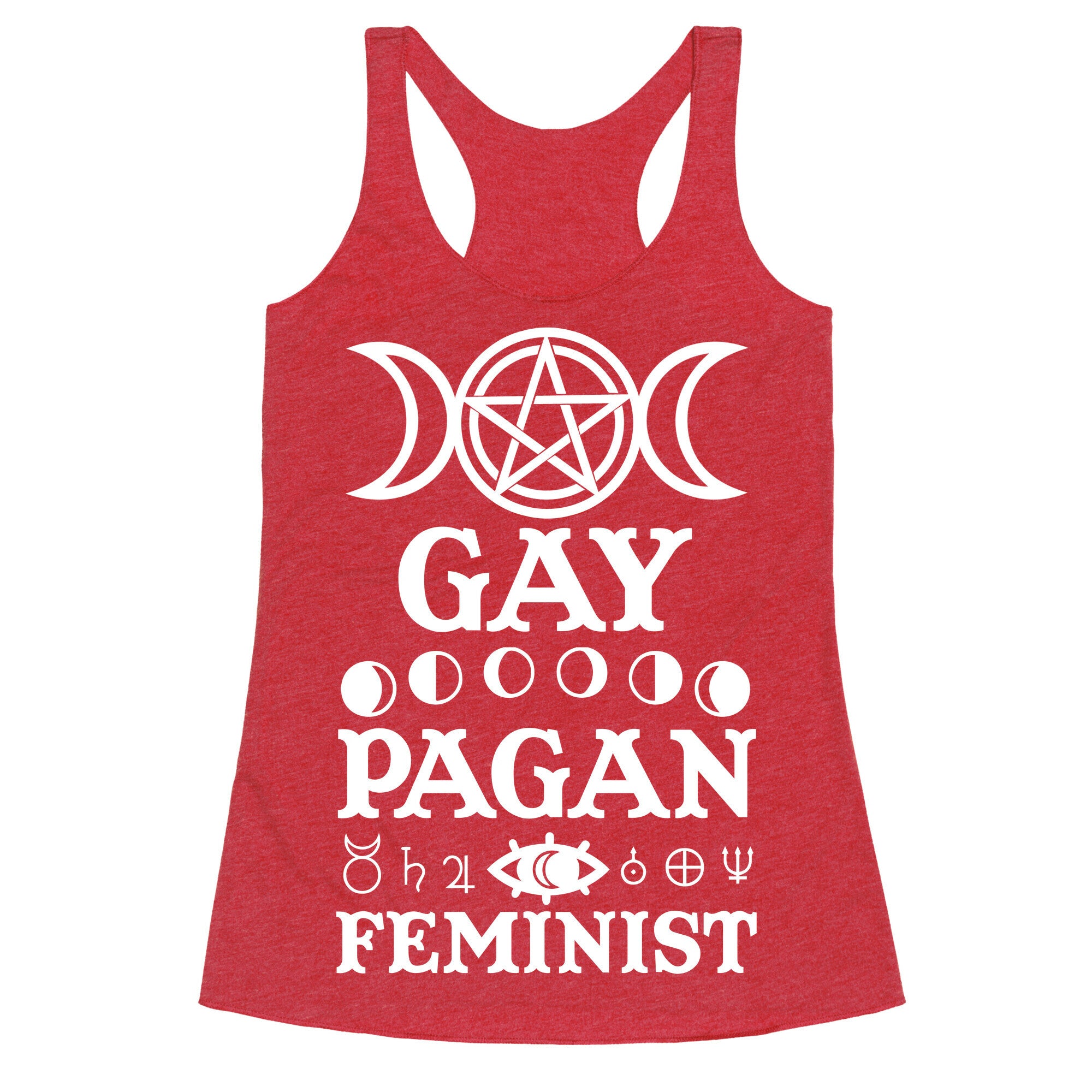 Gay Pagan Feminist Racerback Tank
