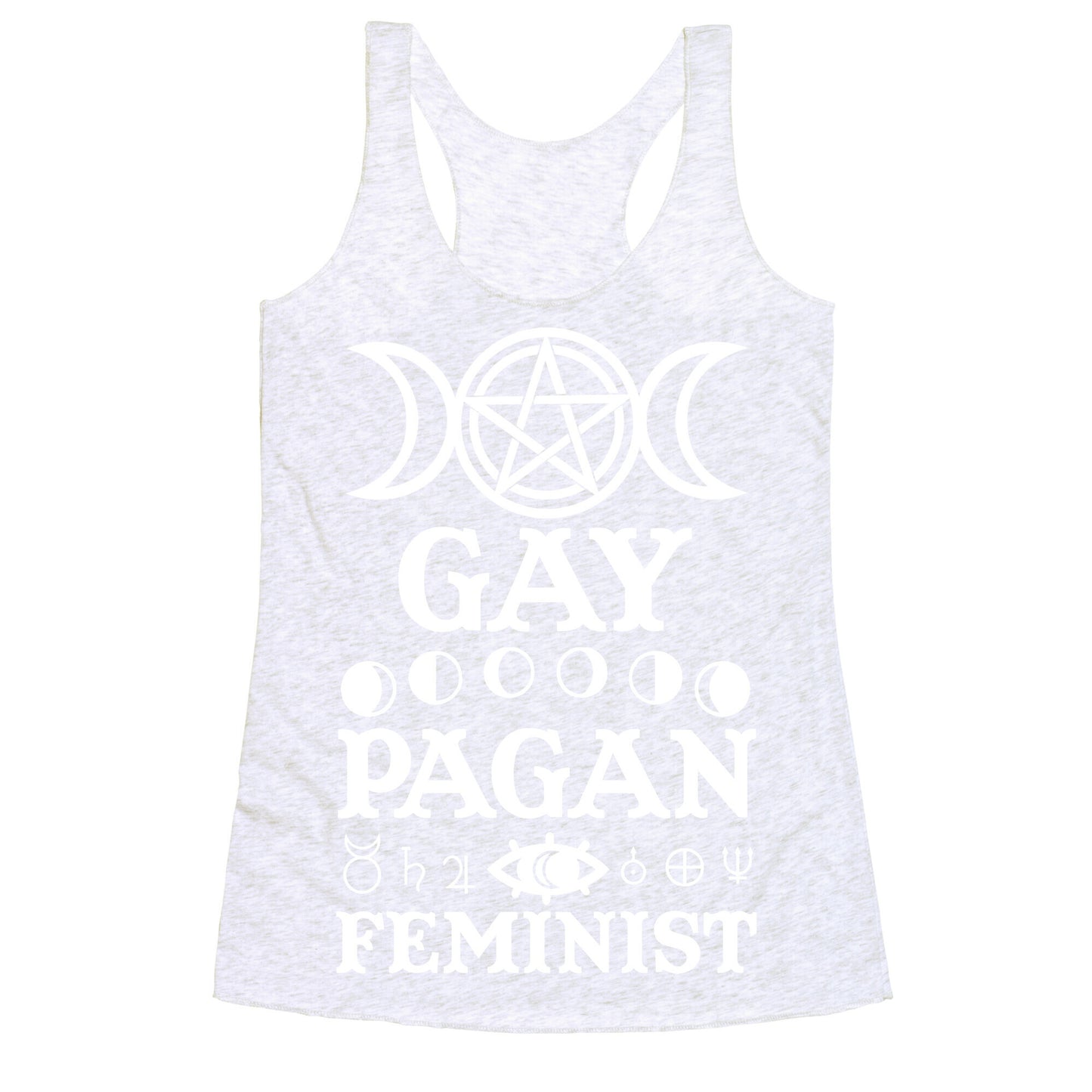 Gay Pagan Feminist Racerback Tank