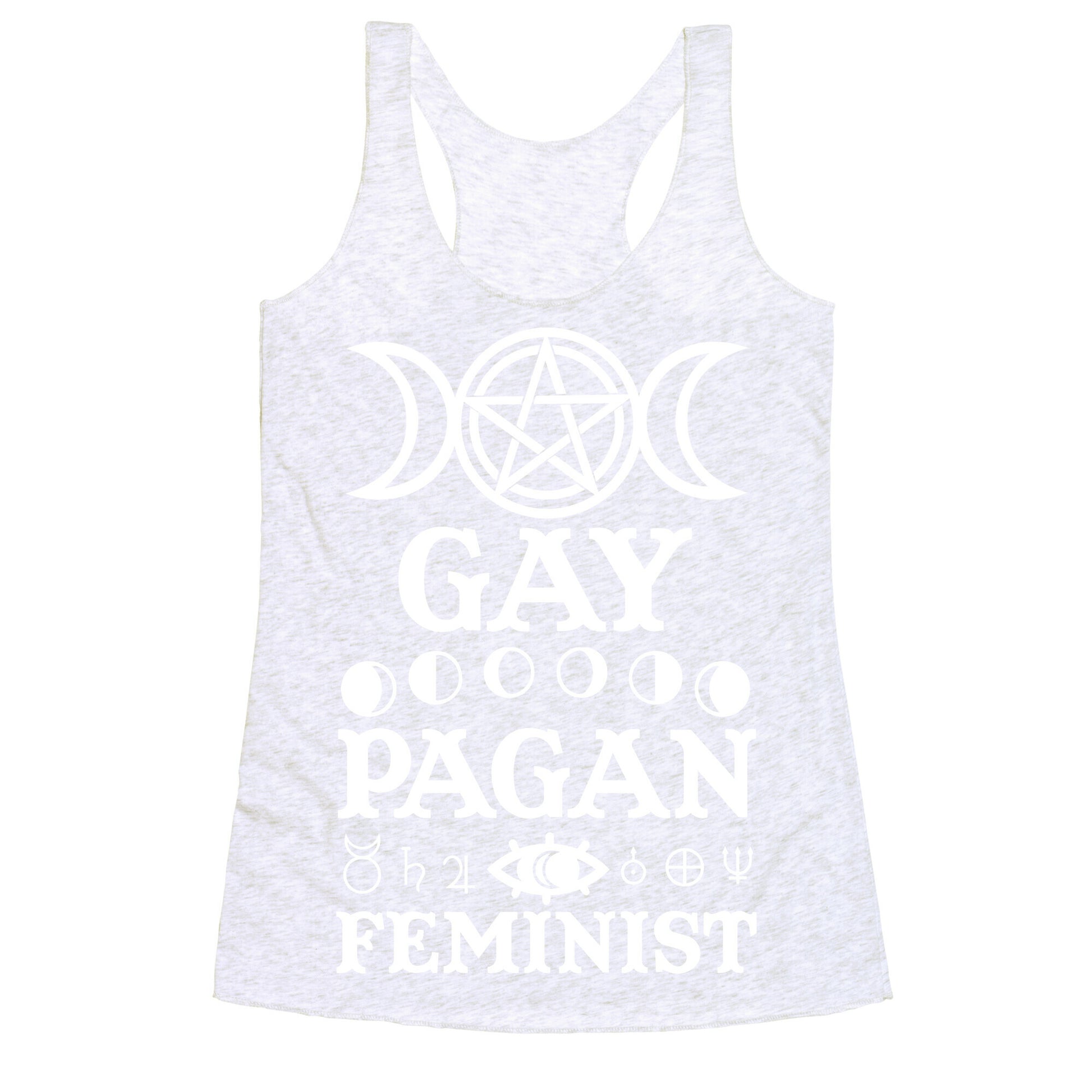 Gay Pagan Feminist Racerback Tank
