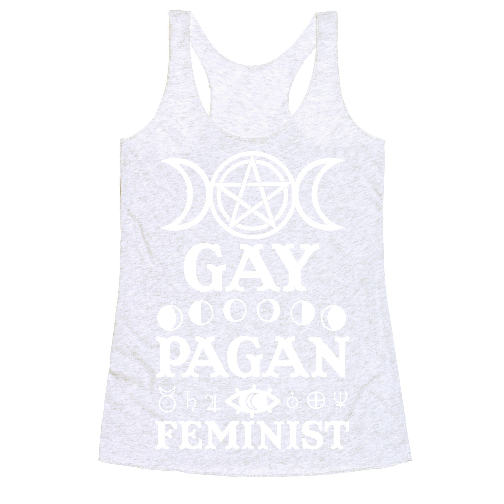 Gay Pagan Feminist Racerback Tank