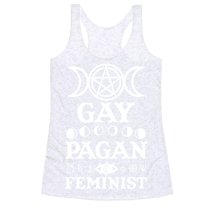 Gay Pagan Feminist Racerback Tank
