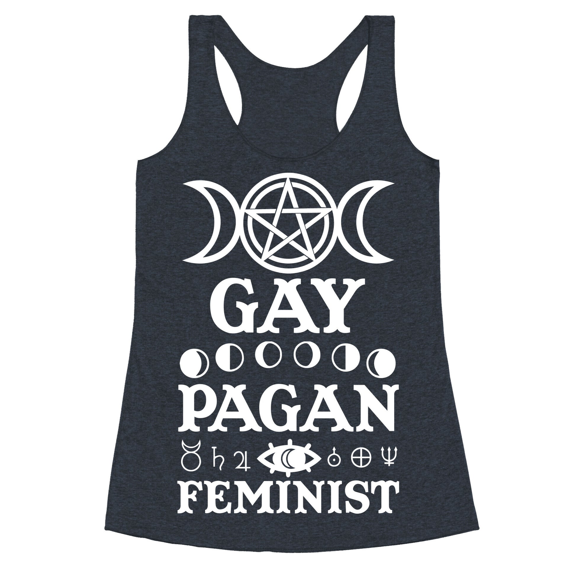 Gay Pagan Feminist Racerback Tank