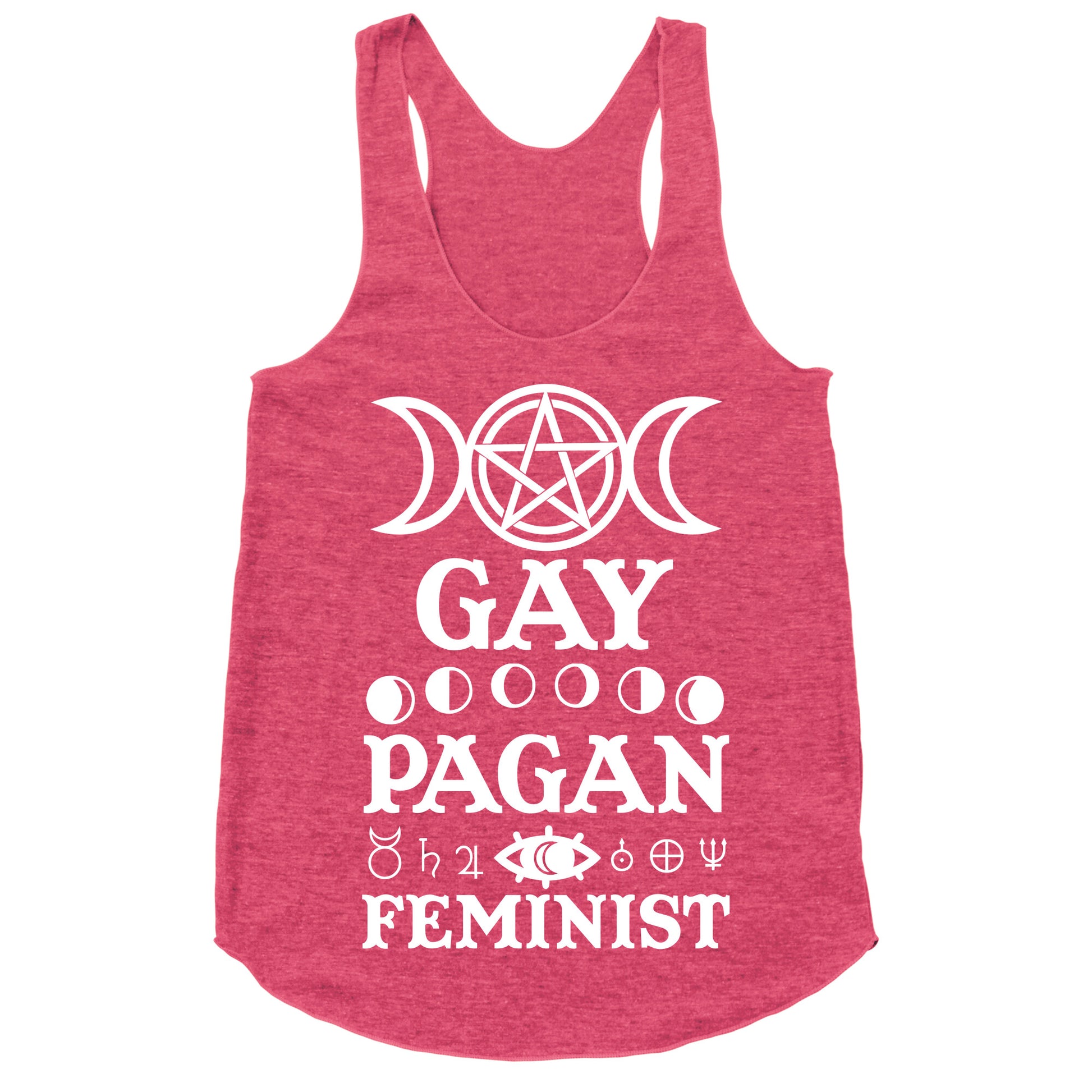 Gay Pagan Feminist Racerback Tank