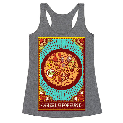 Pizza Wheel of Fortune Tarot Card Racerback Tank