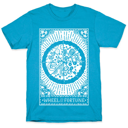 Pizza Wheel of Fortune Tarot Card Unisex Triblend Tee