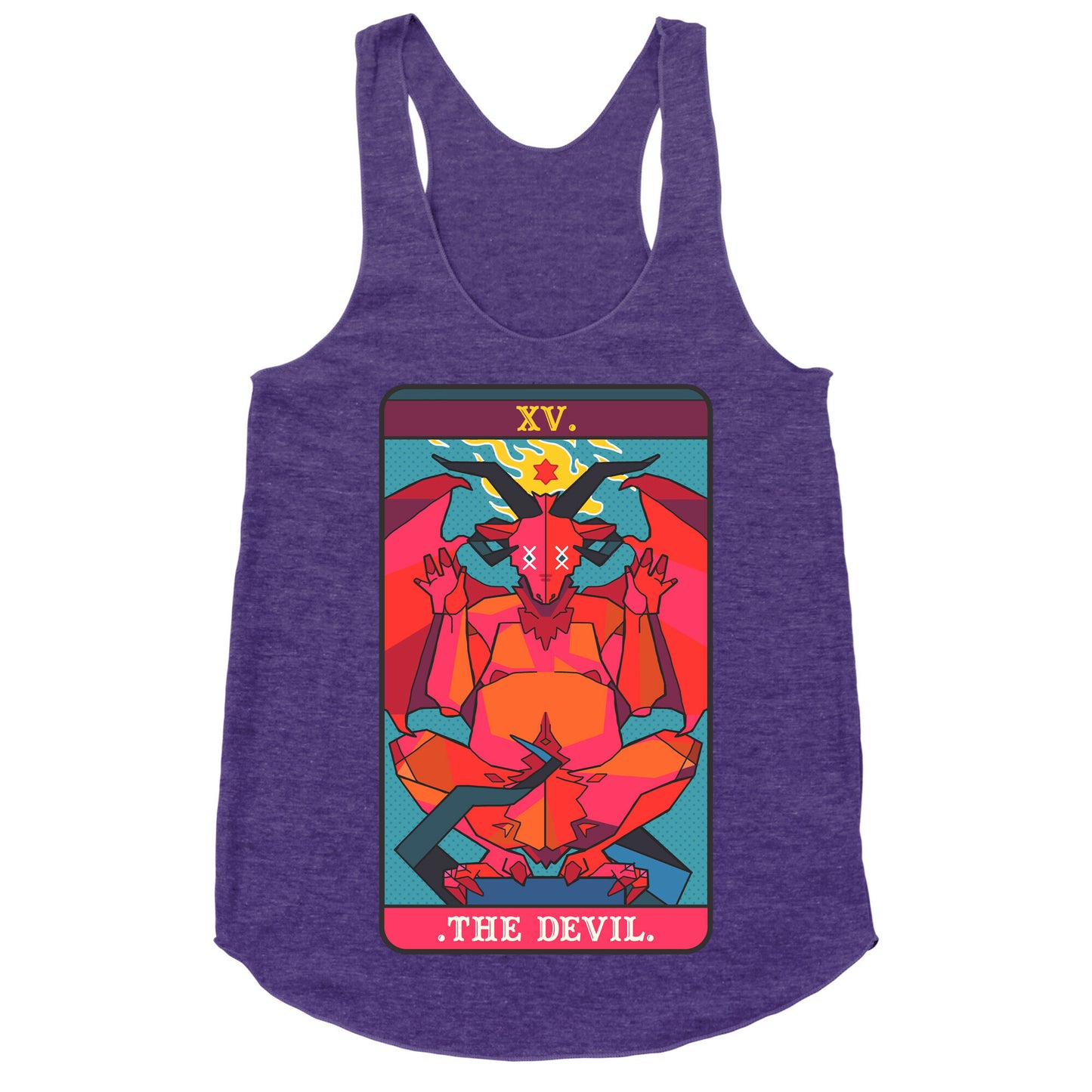 Devil Tarot Card Racerback Tank