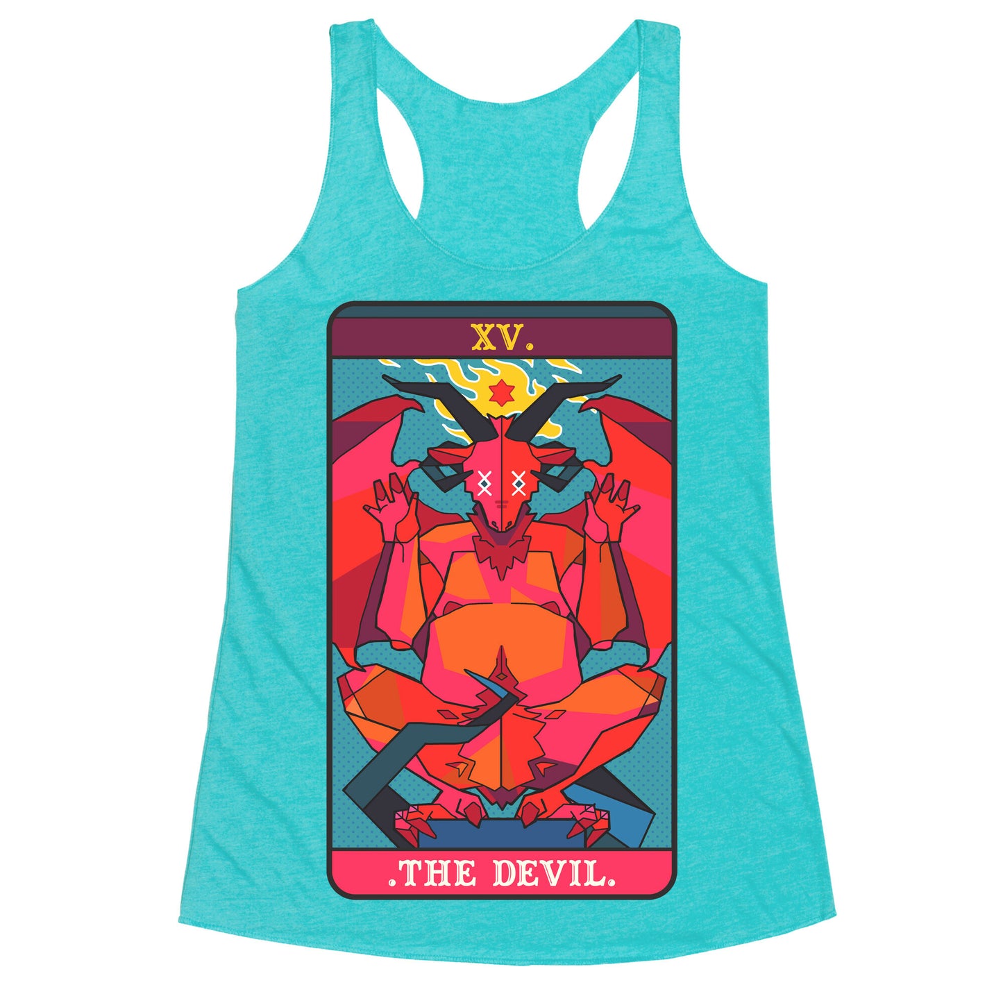 Devil Tarot Card Racerback Tank