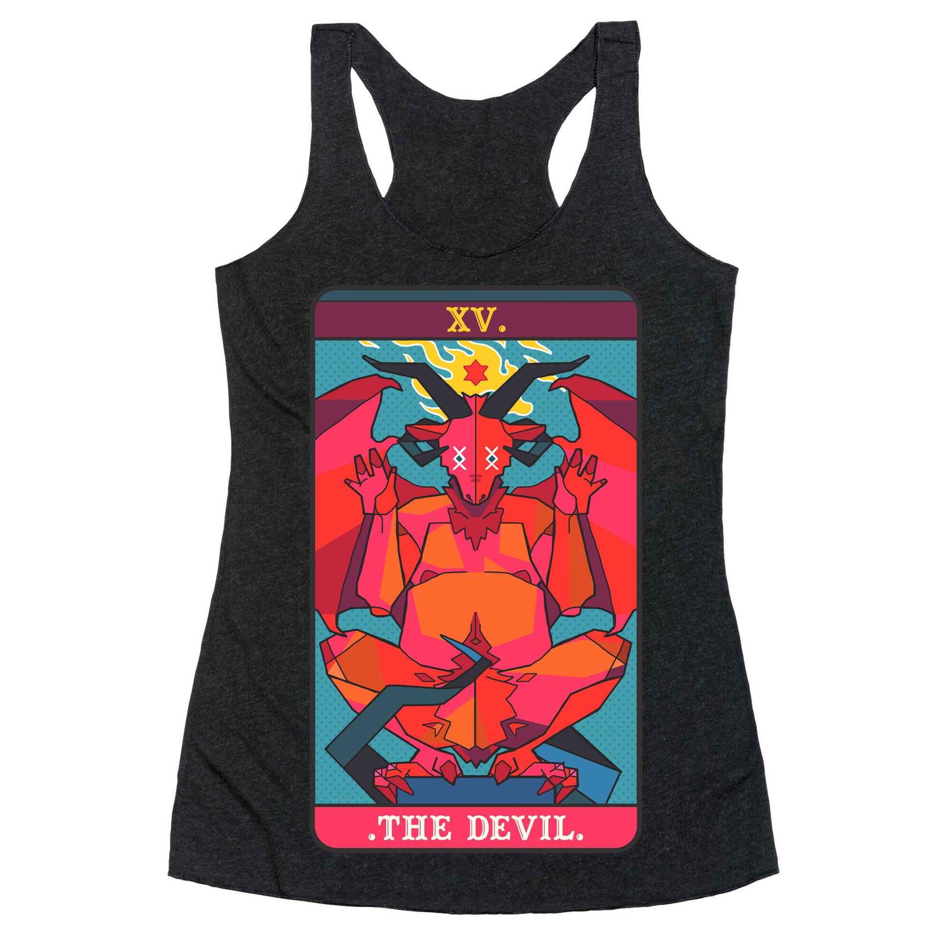 Devil Tarot Card Racerback Tank