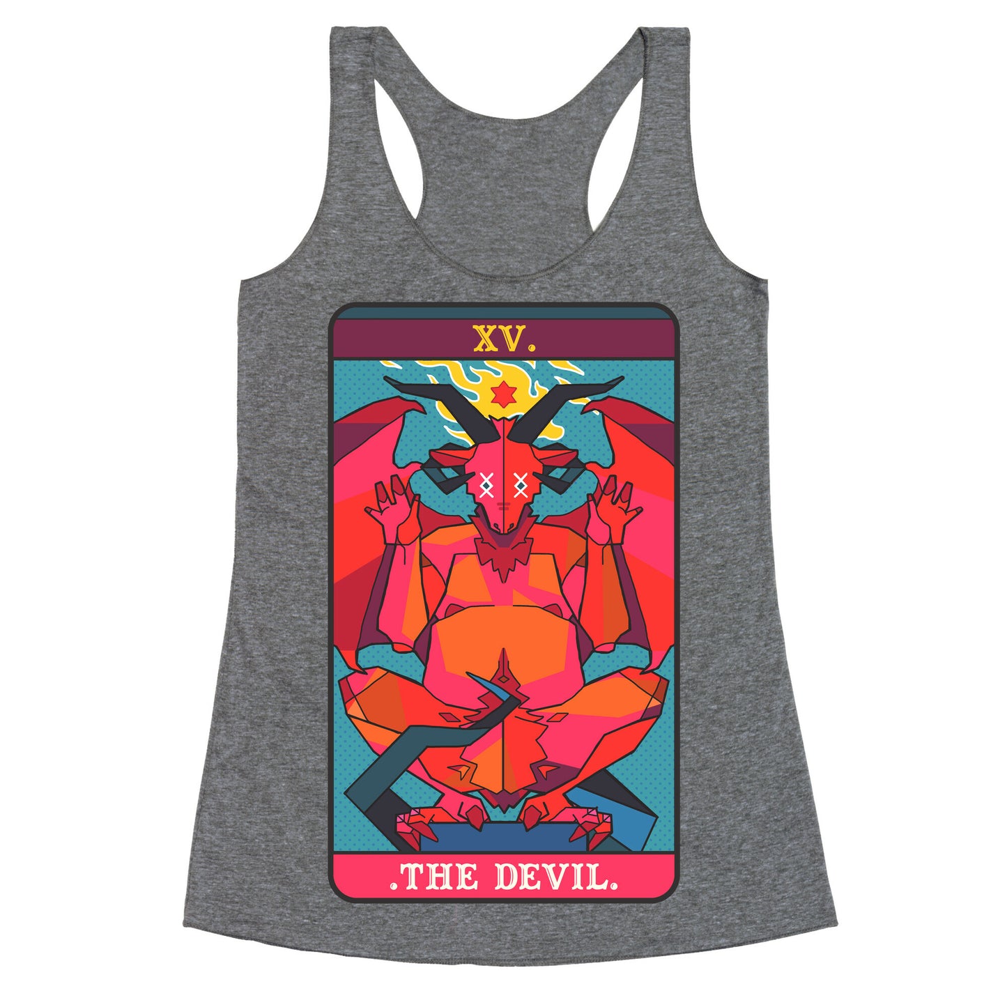 Devil Tarot Card Racerback Tank