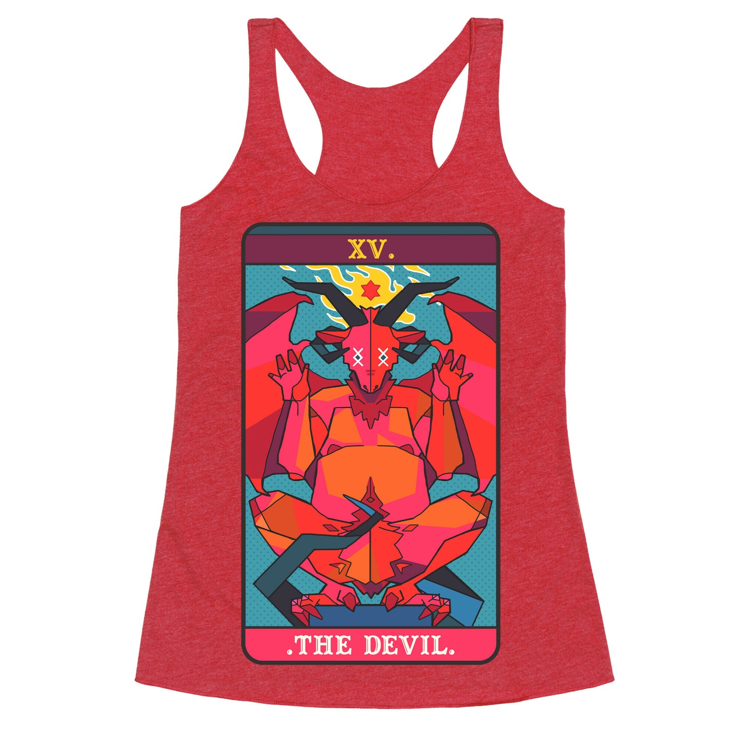 Devil Tarot Card Racerback Tank