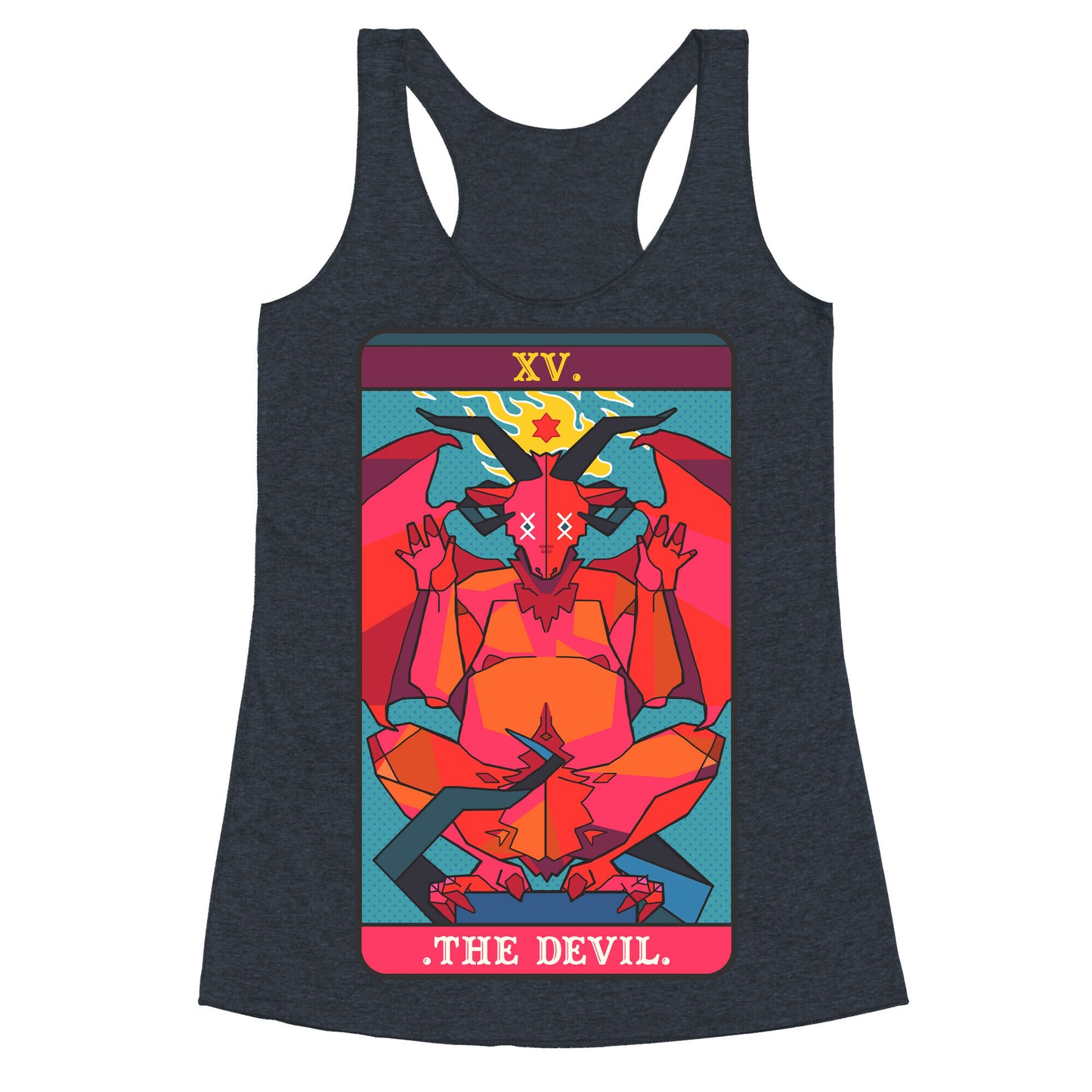 Devil Tarot Card Racerback Tank