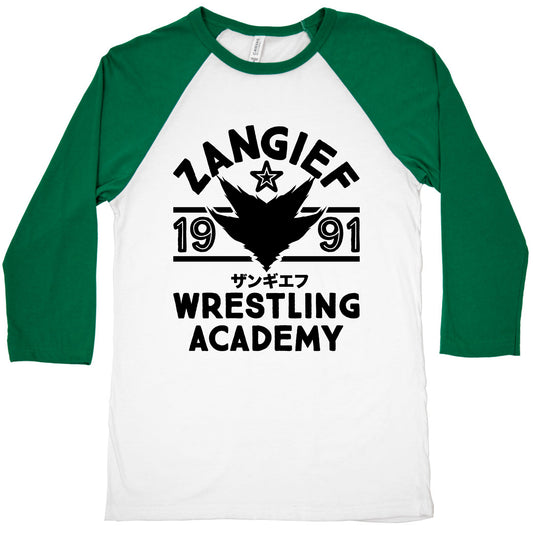 Zangief Wrestling Academy Baseball Tee