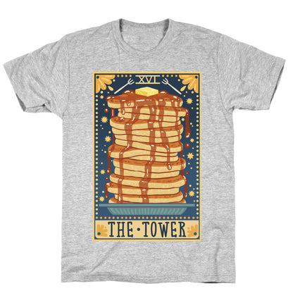 Tarot Card: The Tower (Of Pancakes) T-Shirt