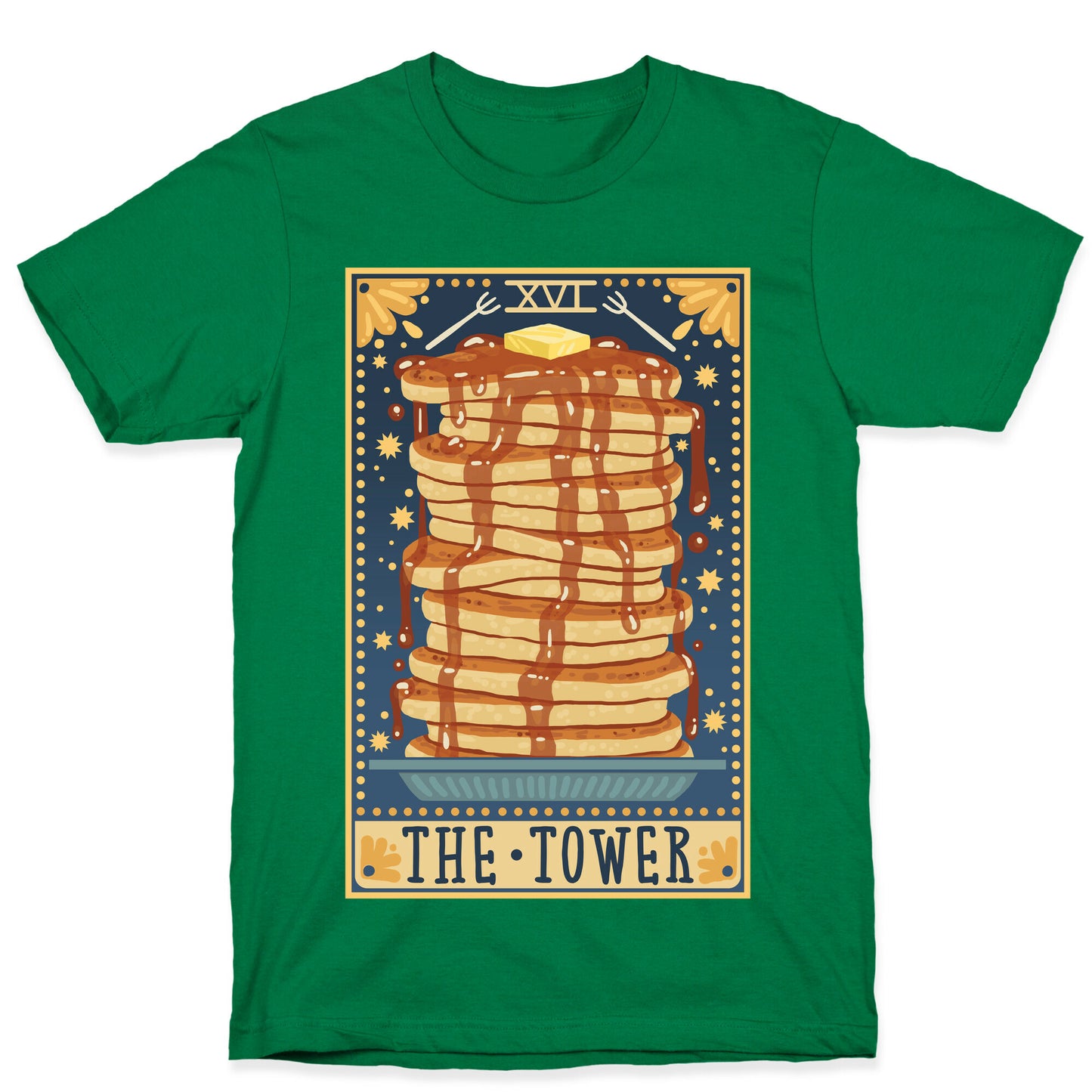 Tarot Card: The Tower (Of Pancakes) T-Shirt