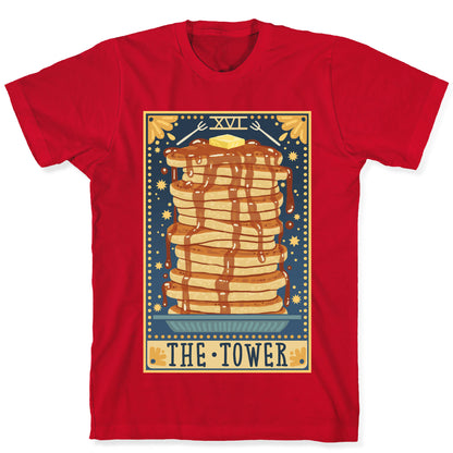 Tarot Card: The Tower (Of Pancakes) T-Shirt