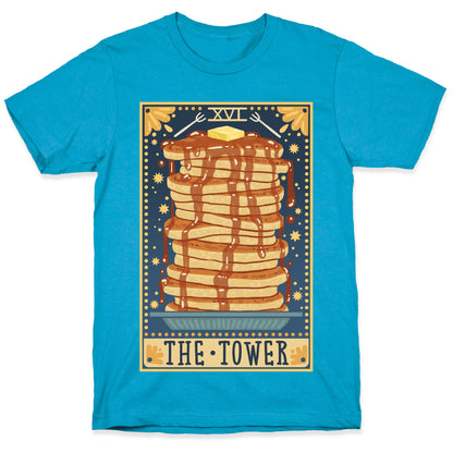 Tarot Card: The Tower (Of Pancakes) Unisex Triblend Tee