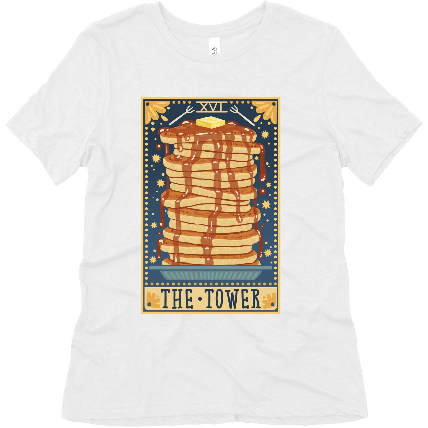 Tarot Card: The Tower (Of Pancakes) Women's Triblend Tee