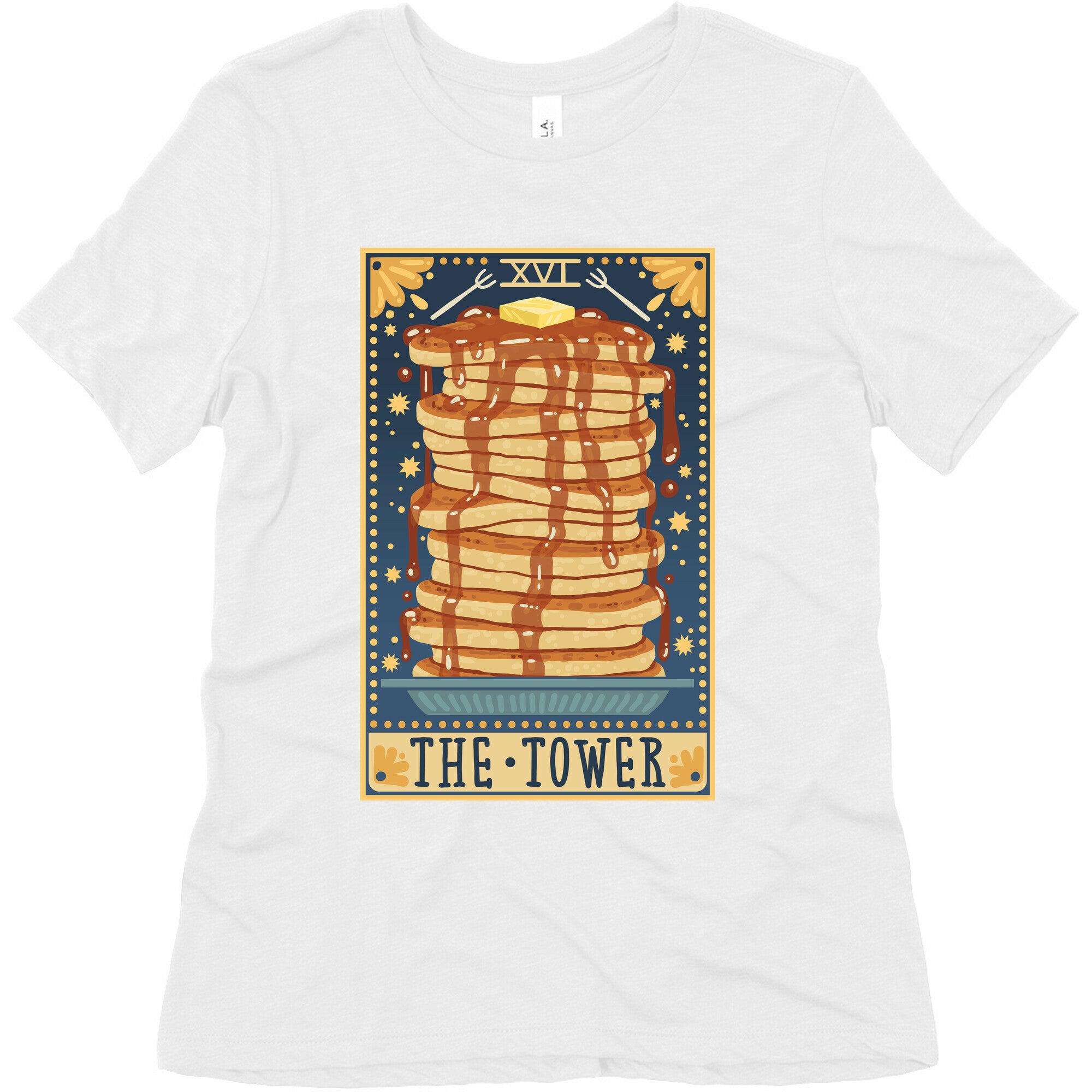 Tarot Card: The Tower (Of Pancakes) Women's Triblend Tee