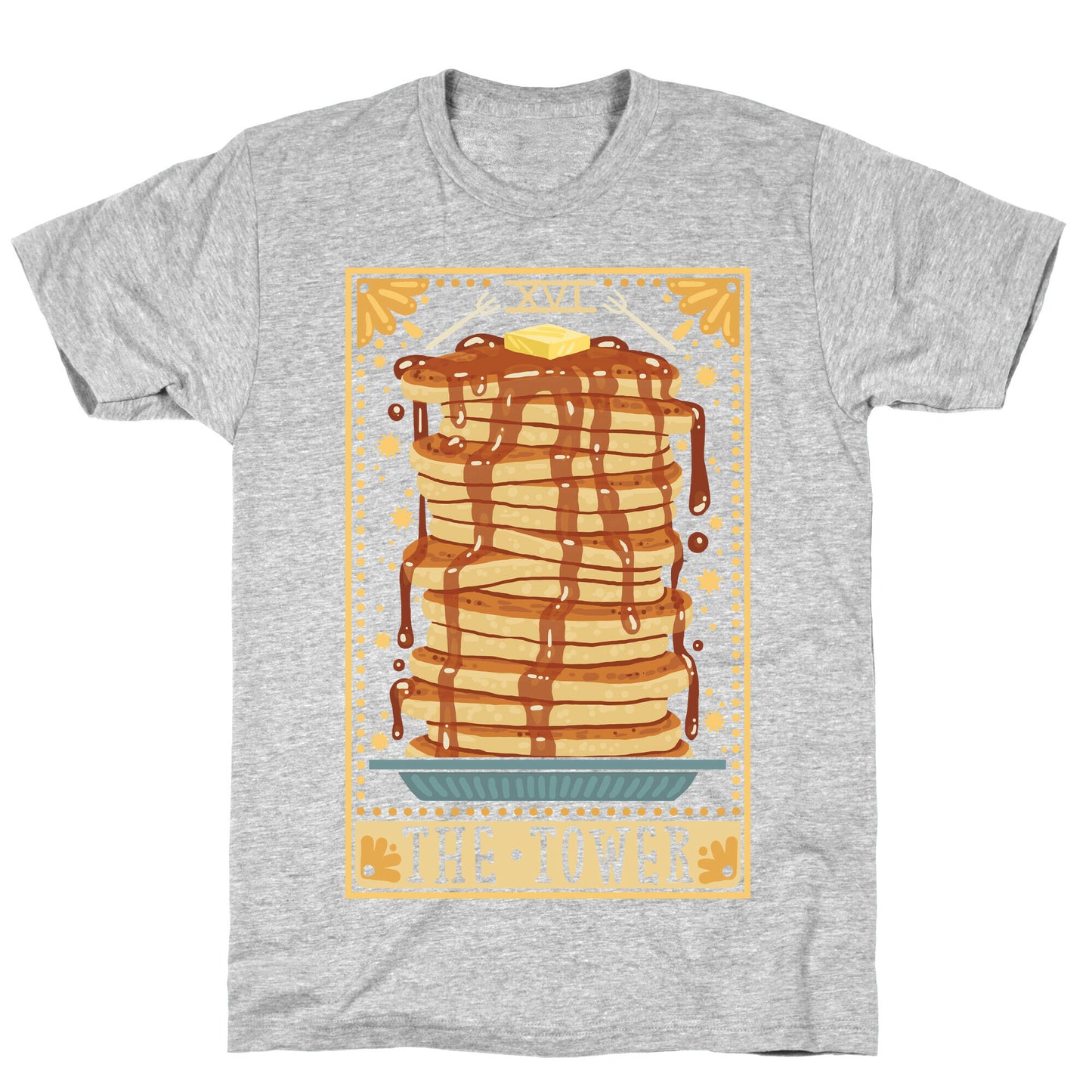 Tarot Card: The Tower (Of Pancakes) T-Shirt