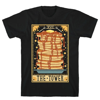 Tarot Card: The Tower (Of Pancakes) T-Shirt