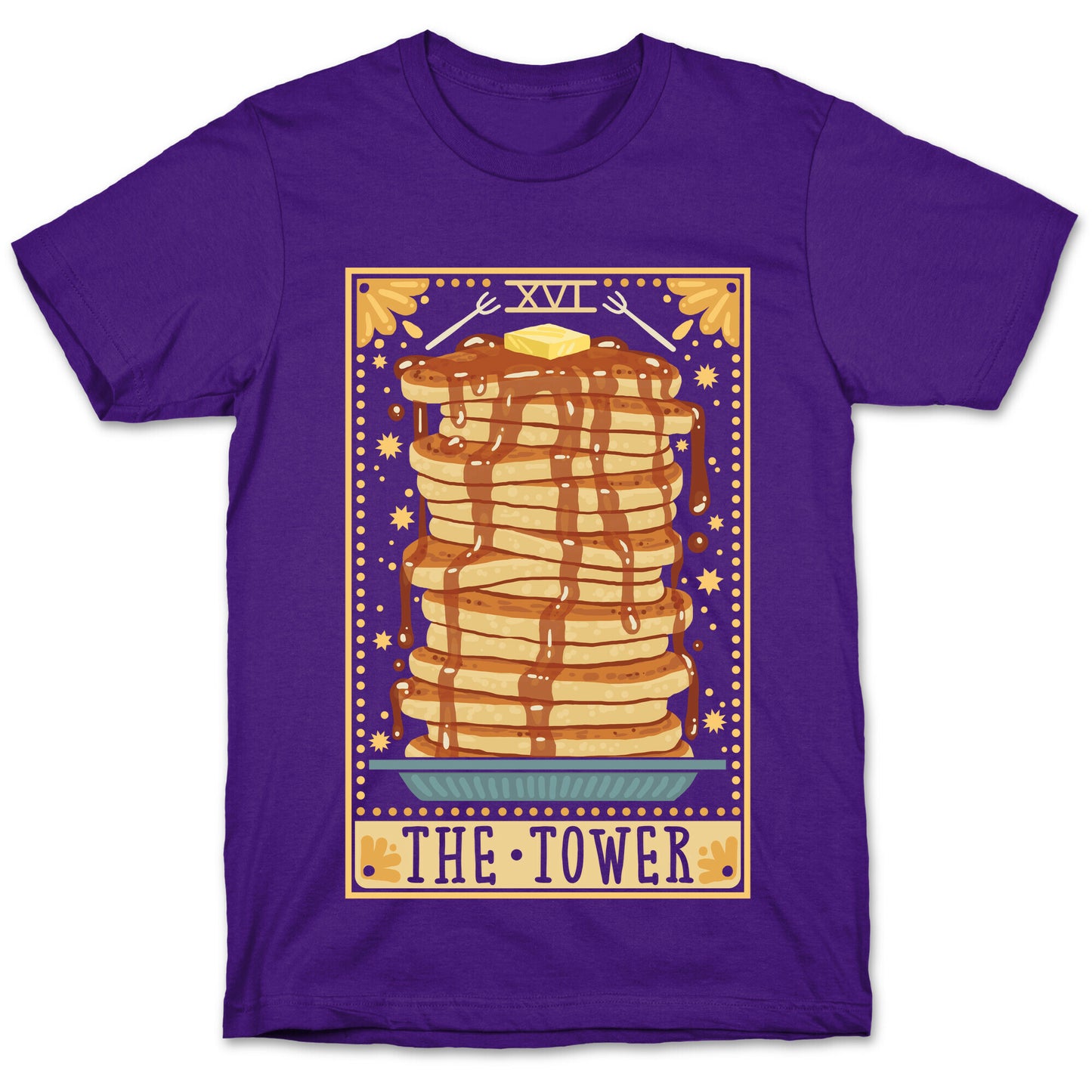 Tarot Card: The Tower (Of Pancakes) T-Shirt