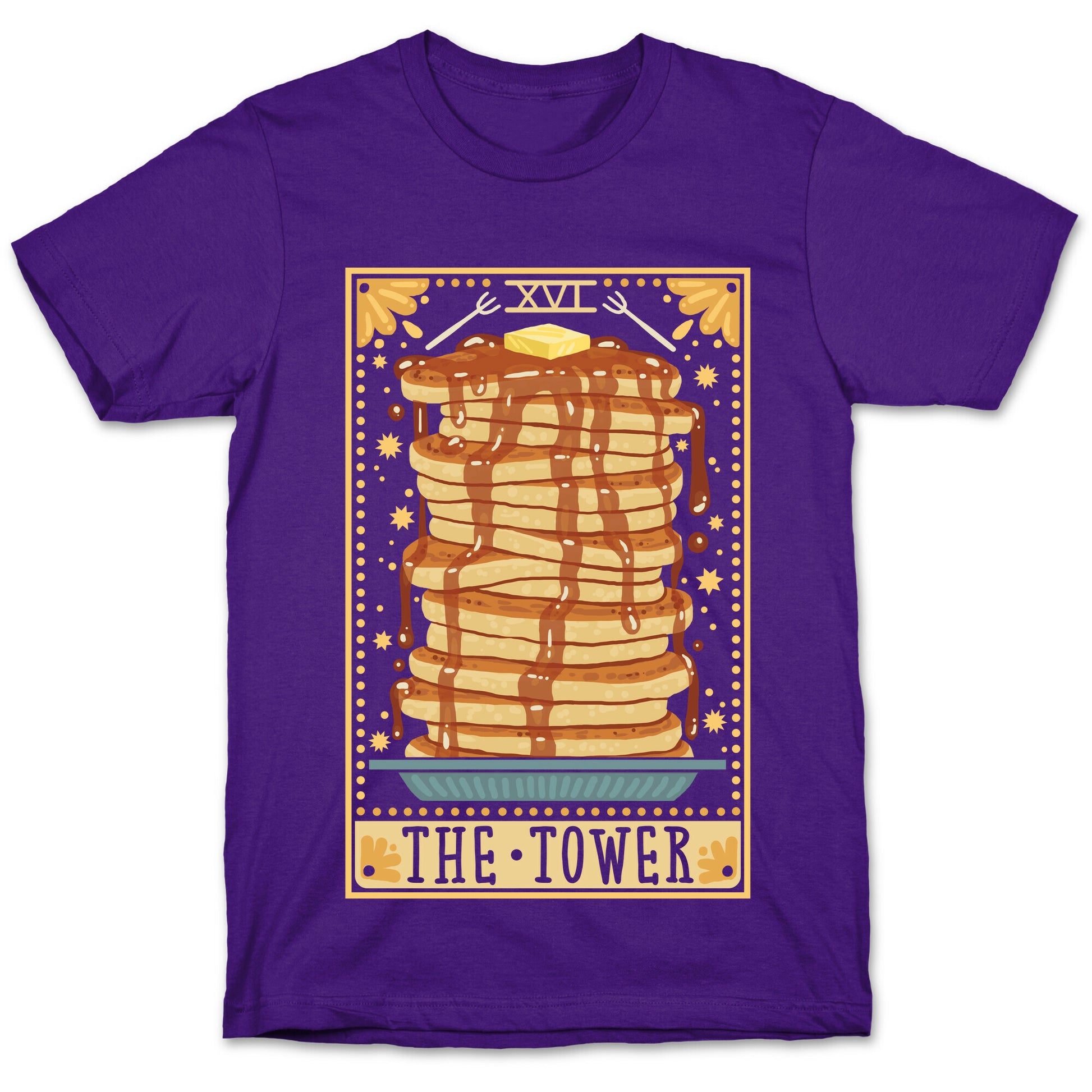 Tarot Card: The Tower (Of Pancakes) T-Shirt